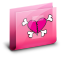 Folder Heart II Pink Icon 64x64 png